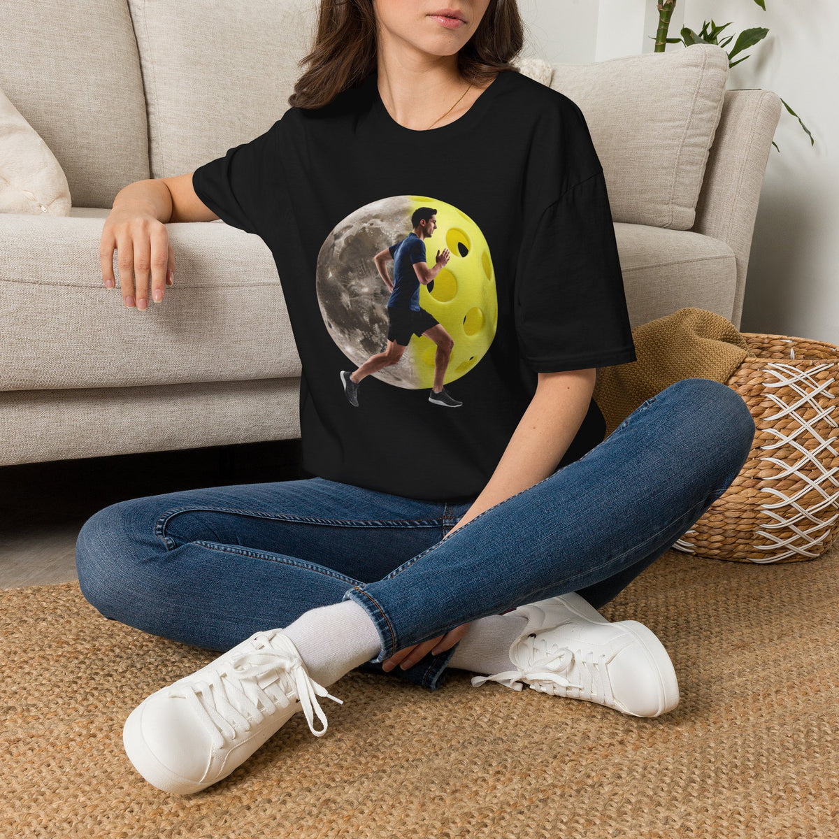 Running to the Moon T-Shirt — Runner Graphic Tee