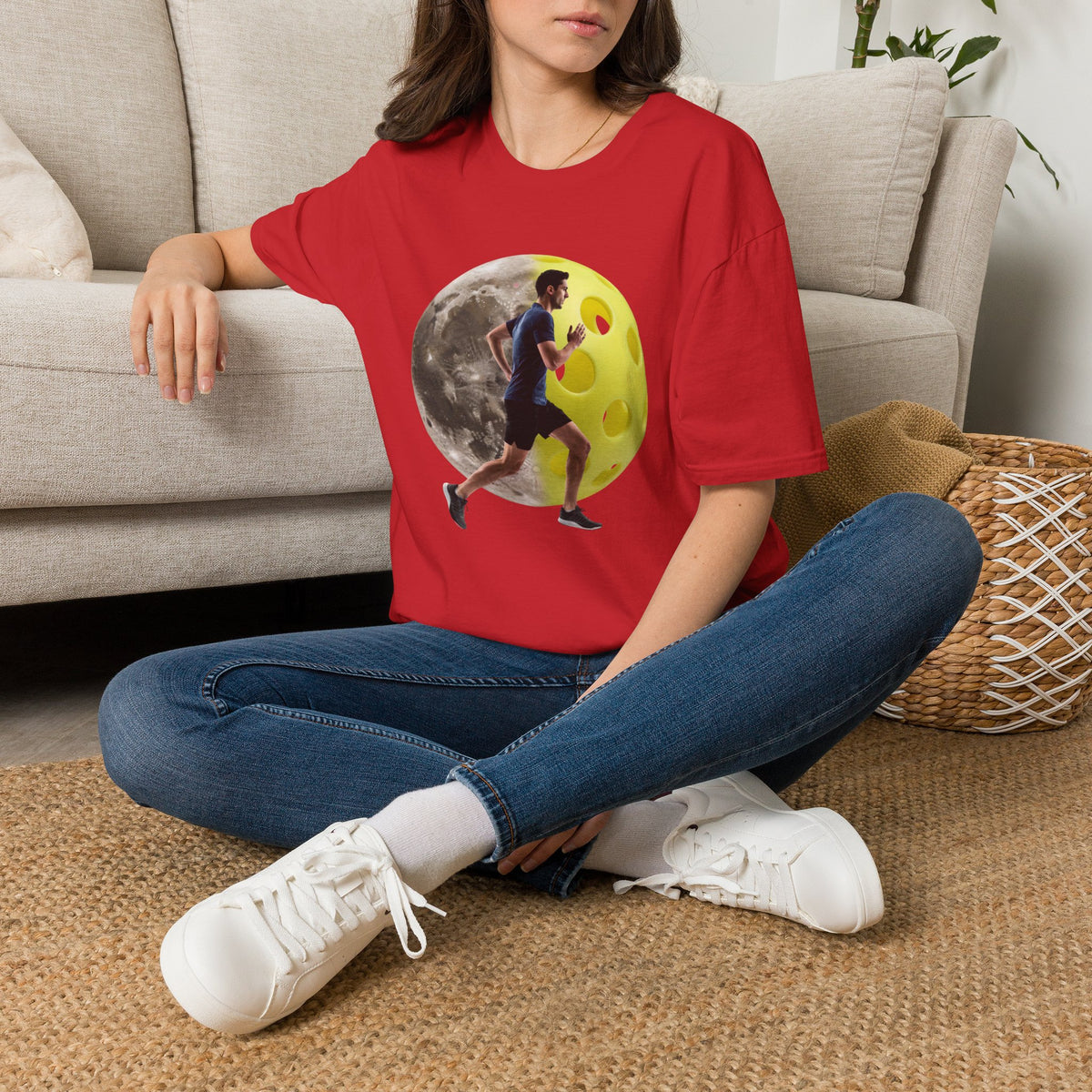 Running to the Moon T-Shirt — Runner Graphic Tee