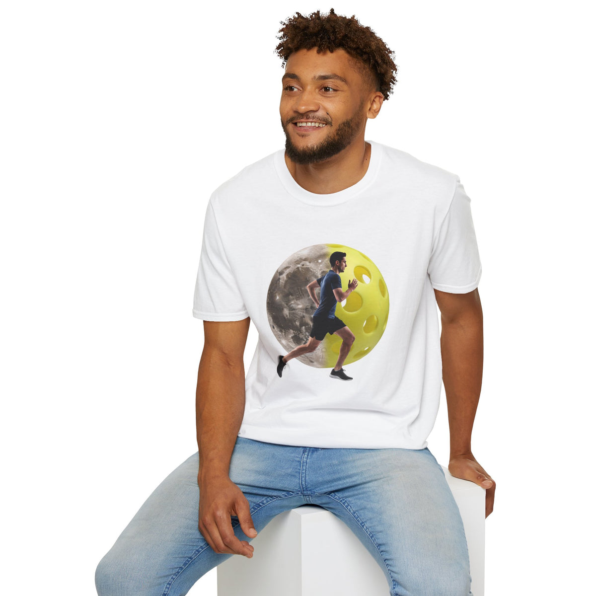 Running to the Moon T-Shirt — Runner Graphic Tee