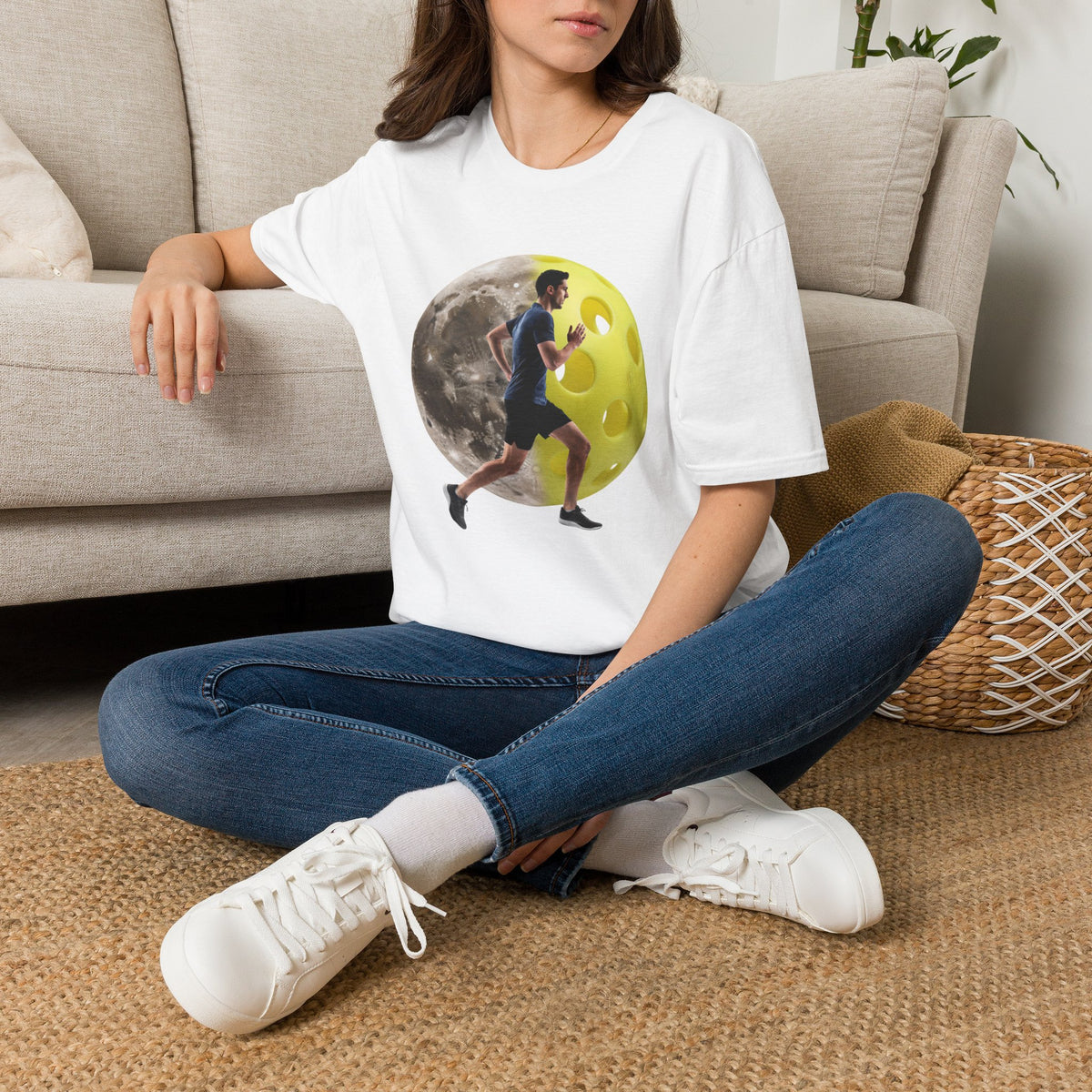 Running to the Moon T-Shirt — Runner Graphic Tee