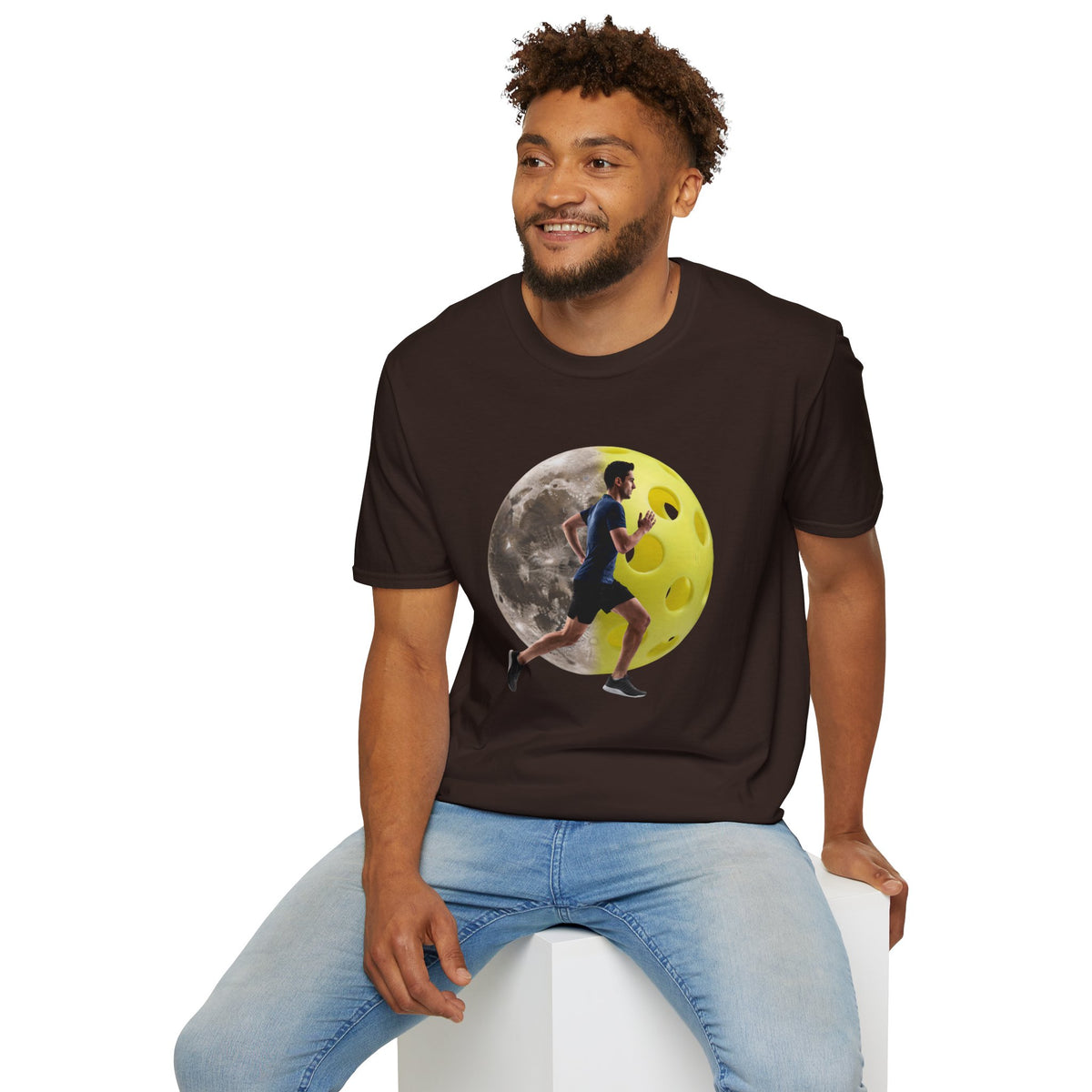 Running to the Moon T-Shirt — Runner Graphic Tee