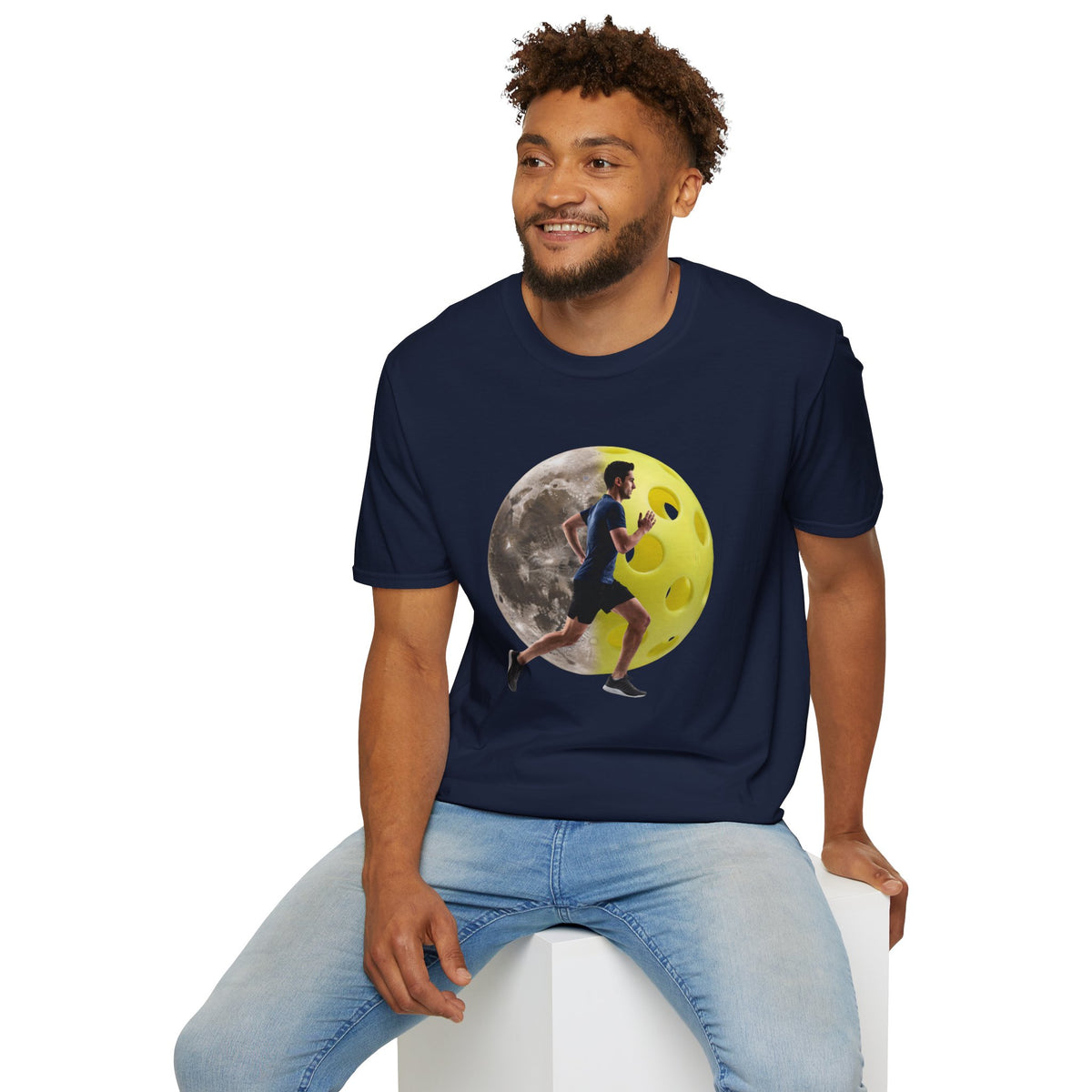 Running to the Moon T-Shirt — Runner Graphic Tee